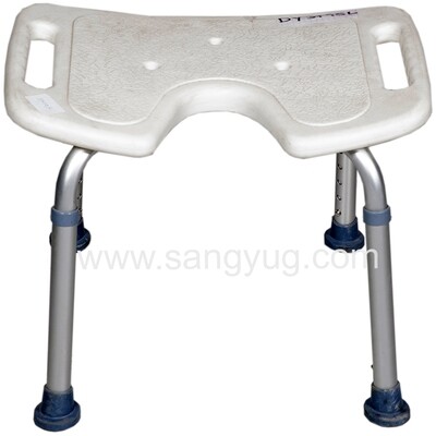Aluminium shower chair adjustable height