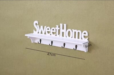 Sweet home decorative rack 47cmx8cm