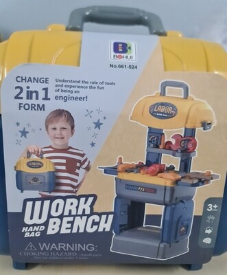 Bohui kids work bench 55pcs #661-524. Understand the role of tools and experience the fun of being an engineer