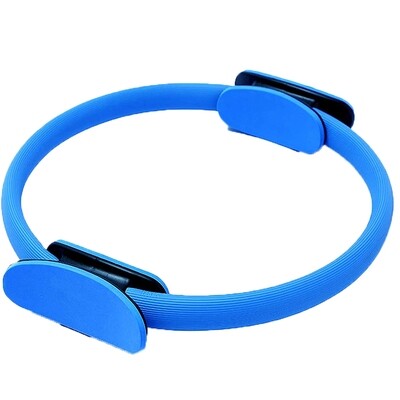 Pilates ring for Inner Thigh Workout, Toning, Fitness &amp; Pelvic Floor Exercise - Yoga 38cm dia BLUE QJ-EP005