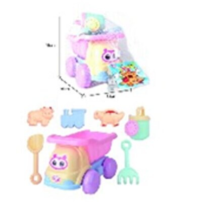 Girls' Beach Toy Set with Toy Truck - 6pcs of Fun in Every Load (Model C322)
