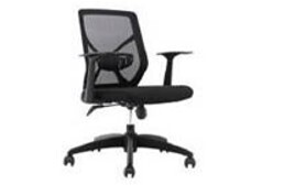 Office Chair Black - Mest Seat, Plastic Leg, 47WX43Dx90*90H OWW-201