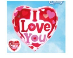 Foil Balloon Written (I Love You /Hugs & Kiss) 18" BKF-001-18IN-RE