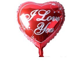 Foil Balloon Written (I Love You) 18" BKF-003-18IN-RE