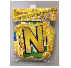 Congratulation Decoration Kit With 9 In Round Balloon Standard &amp; Pastel Assorted With Instructin Sheet &amp; Banner BK1200