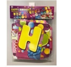 Happy Birthday Decoration Kit With 9&quot; Balloon Standard &amp; Pastel Asstd Color With Instruction Sheet &amp; Banner BK1300