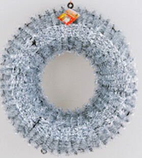 Christmas Shiny Tinsel Wreath 14",PVC7/SC028-SV