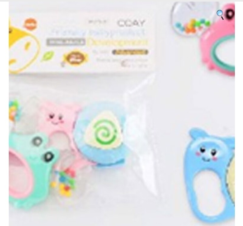 Baby rattle, 2PCS/PKT, animal design assorted IN PBH