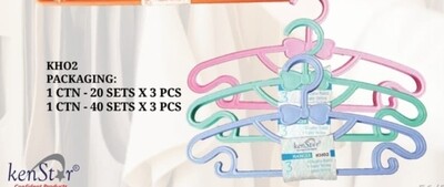 Kenstar Plastic hangers 3pcs twist #KH02