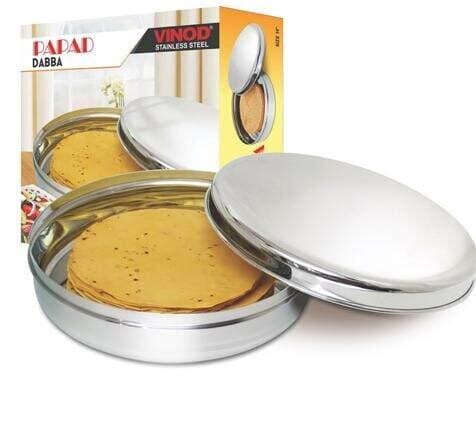 Vinod Stainless Steel Papad Dabba (16 Inch)