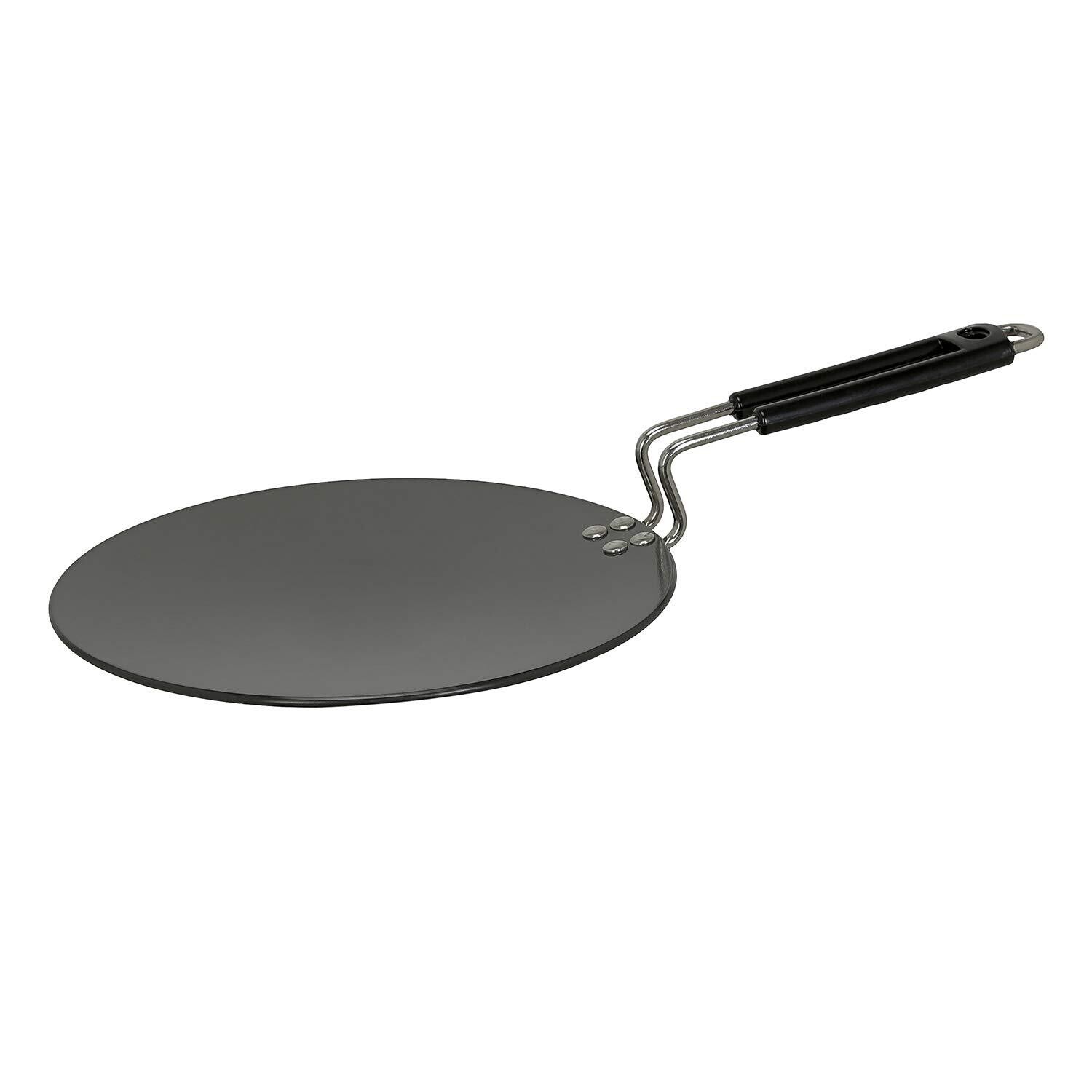 Vinod Pearl Hard Anodized Aluminium Concave Tawa, 26.5cm, Black Chapati Pan