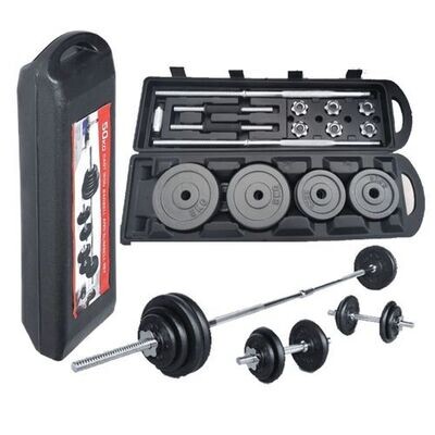 Unlock Total Fitness: Huijun Sports 50KG Adjustable Dumbbell Barbell Set &amp; Case with Rolling Wheels HJ-A071