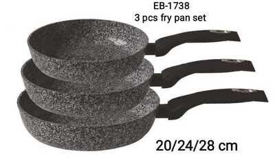 Edenberg Frying pan 3 pcs fry pan set size 20/24/28cm EB-1738