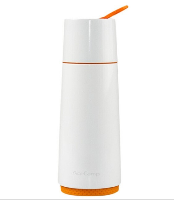 Acecamp Stainless steel Thermos Flask 370ml #1504 with extra storage space for tea bags