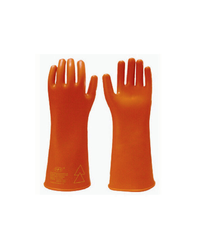 Anti-electrical 35KV high voltage insulted gloves, latex material  Free size  420MM BLACK/RED