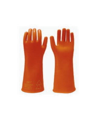 Anti-electrical 35KV high voltage insulted gloves, latex material  Free size  420MM BLACK/RED