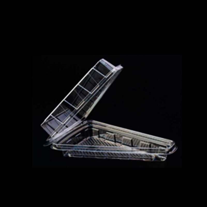 Generic Cheese cake sandwich container with lid attached 100PCS PKT TTP428