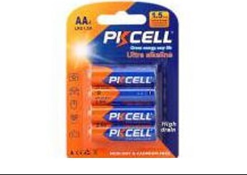 PKCELL AA Size Ultra Alkaline Battery 1.5V Pack Of 4, 0 Hg, PK-LR6-4B