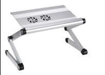 Laptop Desk With Two Usb Air Fan - 1.73Kg 45*28.5Cm Silver  T2A-WE
