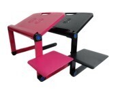 Laptop desk adjustable black colour  with fan. Adjustable height. Material alluminium alloy &amp; ABS. Size 420x260mm YL-810.
