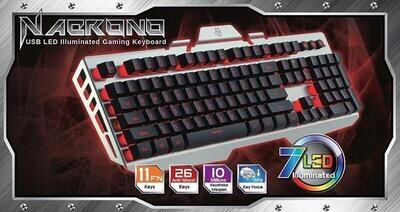 Cliptec Macrona USB Gaming Keyboard (55g key force, led illuminated logo) -RGK752