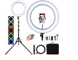 Generic RGB-18 - 18 Inch RGB Ring Light 3000-6000K Led Ring Lamp With Tripod Remote Photography Lighting For Camera Phone Makeup Youtube