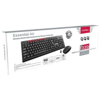 CLiPtec ESSENTIAL AIR Wireless Multimedia Keyboard and Mouse Combo Set RZK339
