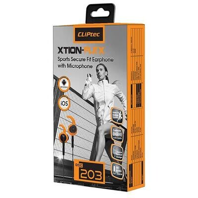 CLiPtec XTION-FLEX Sports Secure Fit Earphone with Microphone BSE203