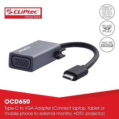 CLiPtec Type-C To VGA Adapter OCD650