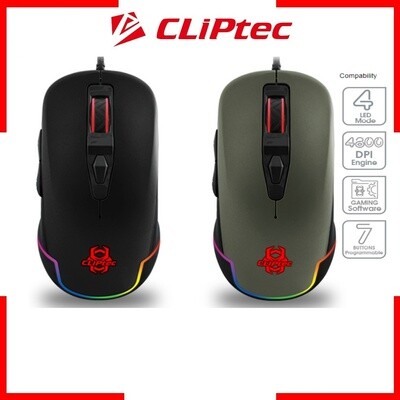 Cliptec USB RGB 4800 Pro-Gaming Mouse RGS574