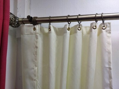 High quality shower curtain plain beige color 180x200cm