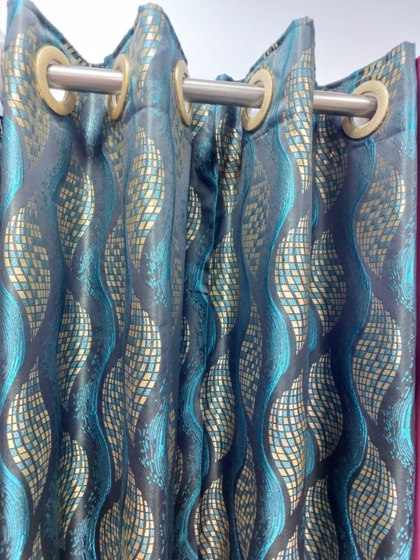 ANKO heavy curtain decorative green design 1pcs. Size 140cmx200cm