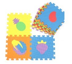 Kids Foam Play Mat Puzzle Fruit Interlocking EVA Tiles - 10-Piece Set (Fruit) MAT-FRUIT