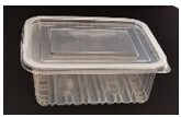 Food container 5x7 Ex-Deep Clear Container with Lid (1L), rectangle, Pack of 10 Ideal for takeway CONT-2CLR