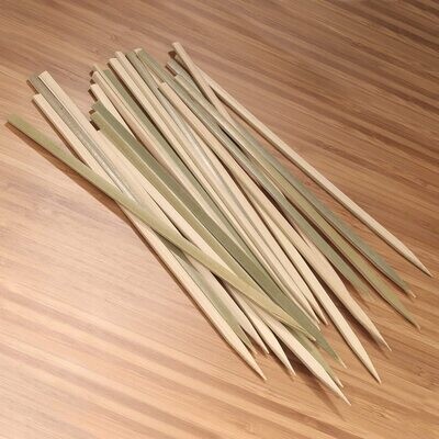 Super Touch Barbecue Bamboo Broad Flat Skewers 20"x3mm - Pack of 50pcs (STBW010B) - Disposable Cutlery for Grilling