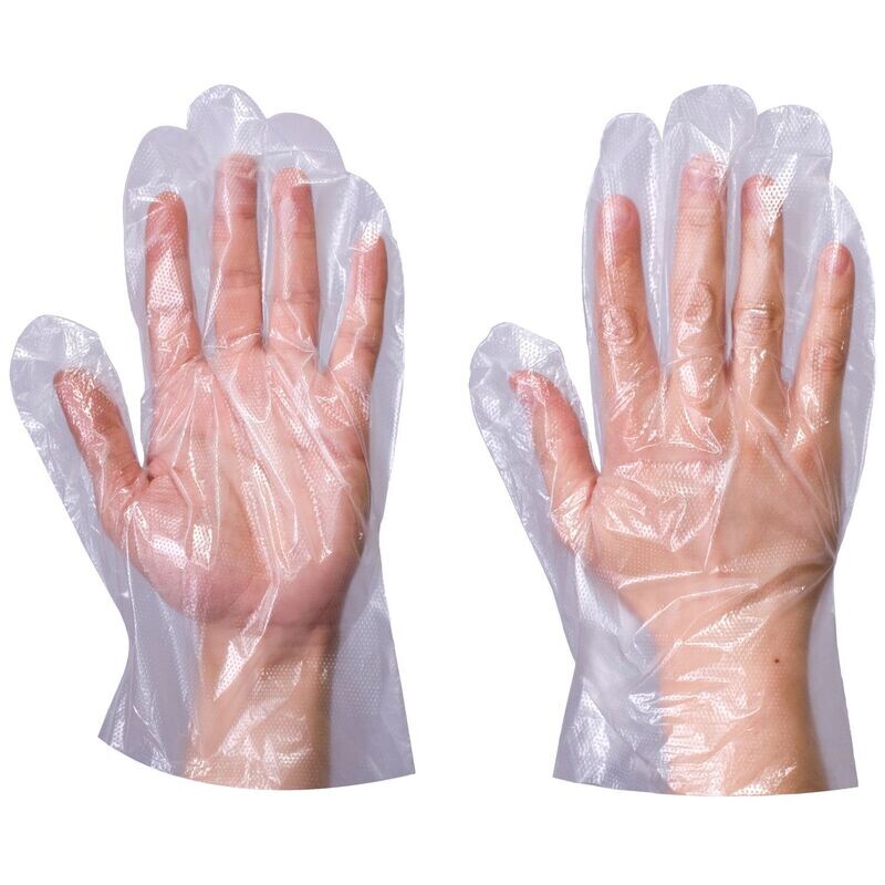 Supertouch PE Gloves Clear 100pcs - Food Grade Disposable Gloves, Model HDPE