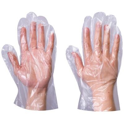 Supertouch PE Gloves Clear 100pcs - Food Grade Disposable Gloves, Model HDPE