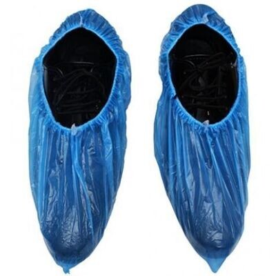 Super Touch PE Shoe Covers - Blue (Pack of 100) - 25gsm, PP Non-Woven, Printed, Non-Slip Model SCOVER-BE