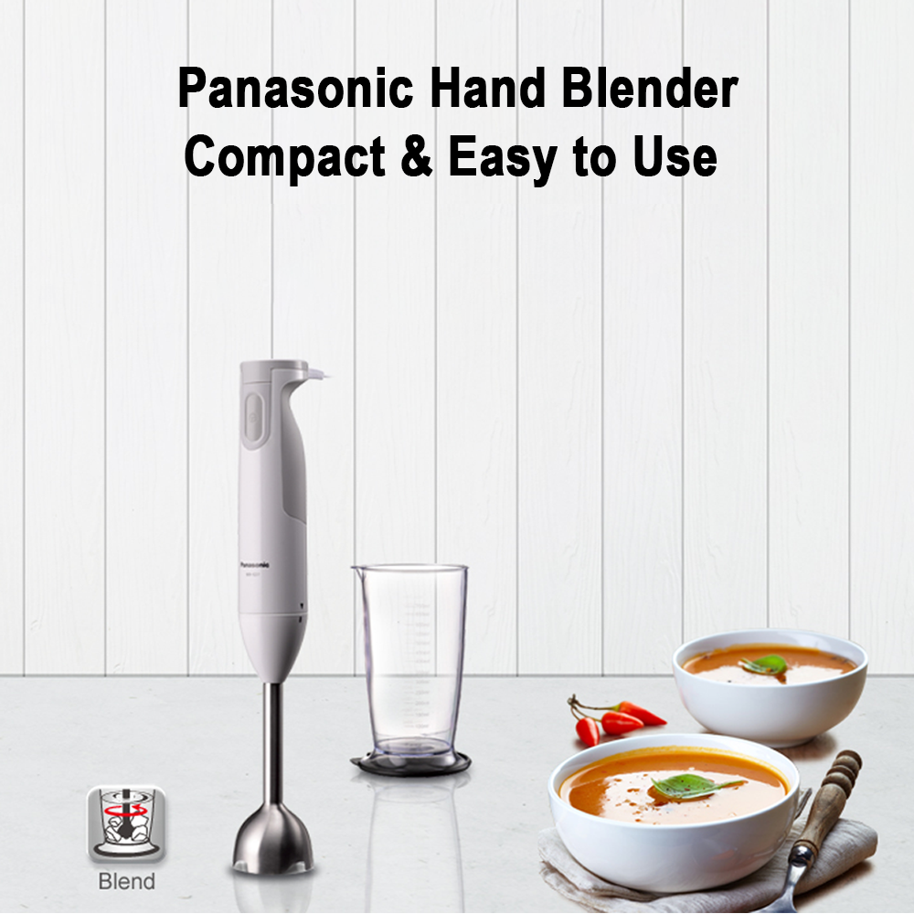 Shop the Panasonic MXGS1WSK Powerful 600W Single Speed Mortar Hand Blender