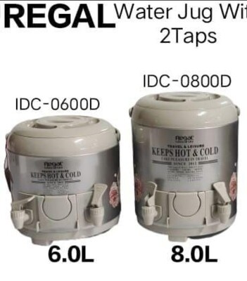 Regal Hot & Cold water jug with 2 taps 8L