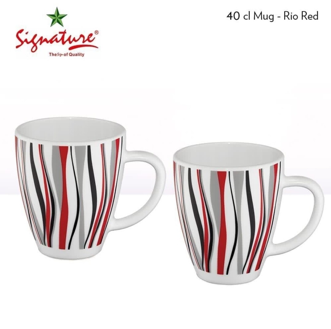 Signature 40cl mugs Rio Red 6pcs