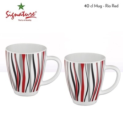 Signature 40cl mugs Rio Red 6pcs