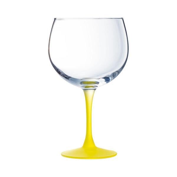 Luminarc Techno Balloon Wine Glass 700ml Summer Pool Colored Stem Yellow