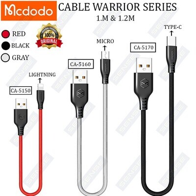 MCDODO charging cable warrior series lighting CA-5150 2.4A 1.2M-BLACK lightning black, 3.m