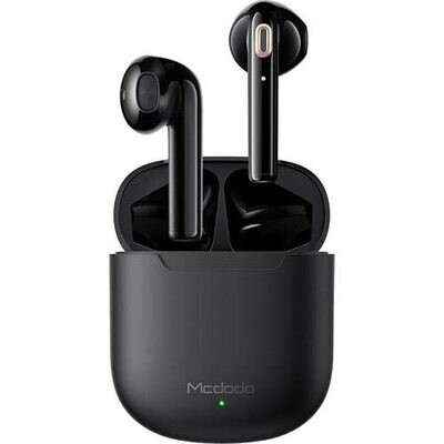 Mcdodo HP7881 Dynamic Series IP54 Waterproof Noise Reduction Touch Control Bluetooth TWS Earphone With QI Wireless Charge. BLACK