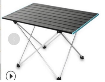 Outdoor Camping Table Portable Folding Desk Furniture Picnic Folding Table With Black Top, In Bag KS-6025
