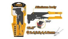 INGCO 10.5&quot; 360° Swivel Head Hand Riveter SHHR106 - Effortless Riveting in Any Angle