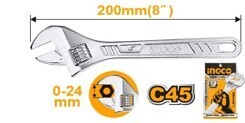 INGCO 8-Inch Adjustable Wrench - Your Versatile and Reliable Tool