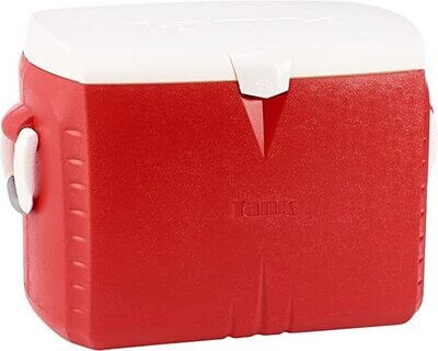 Tank Ice Box - 45L - Red cooler box with outflow tap RED