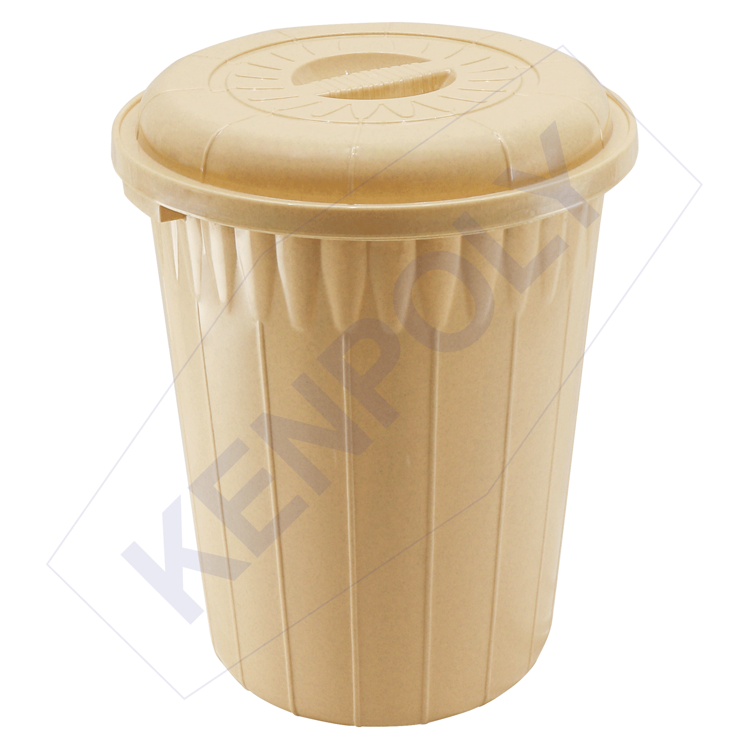 Kenpoly drum 120 H785 x Dia570 mm Capacity 120 Ltrs (cream) Can be used as dust bin
